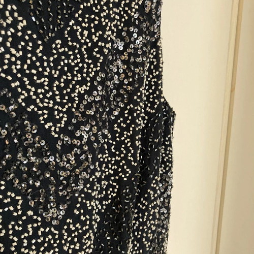 Lace&Beads midi dress with beads and sequins, new, blue-white