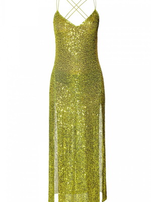 Eliza sequin lime green dress brand new by AGGI