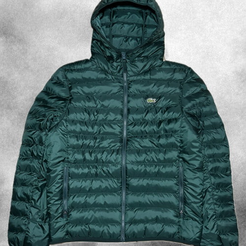 Lacoste Puffer Jacket green brand new with hood