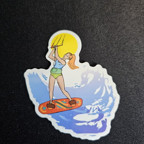 Kitesurfing Girl αυτοκόλλητο καινούργιο, καλοκαιρινό σχέδιο