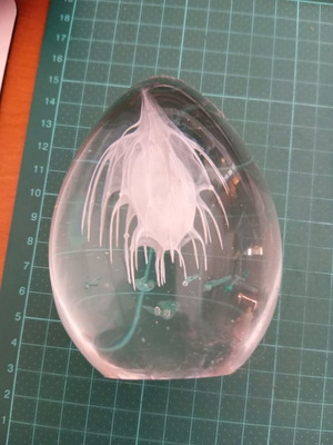 Glass paperweight like new with jellyfish design