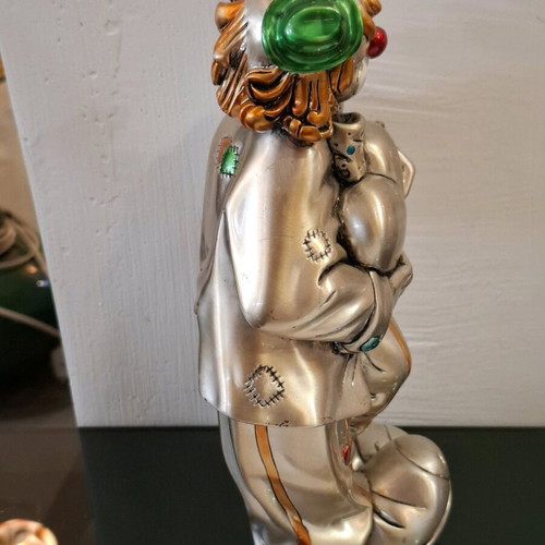Vintage Bougelli Italian Sterling Silver Clown with Heart like New