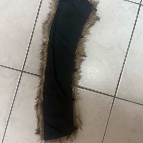 Zara fake fur coat collar removable, new beige brown