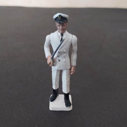 Athina Navy Officer Military Figure used, 1970s white uniform