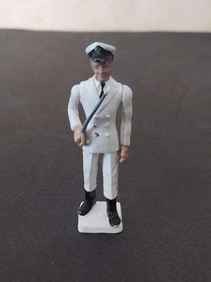 Athina Navy Officer Military Figure used, 1970s white uniform