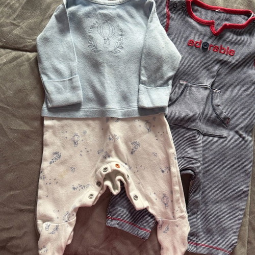 Бебешки дрехи Mothercare употребявани, гащеризони 0-1 и 1-3 месеца