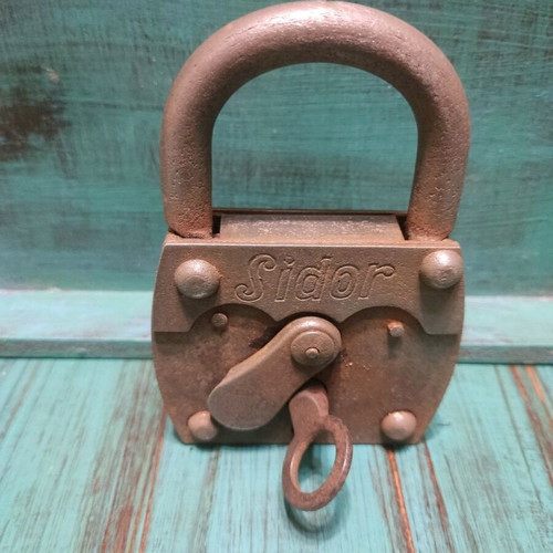Sidor padlock used, large, non-functional, 12x8 cm