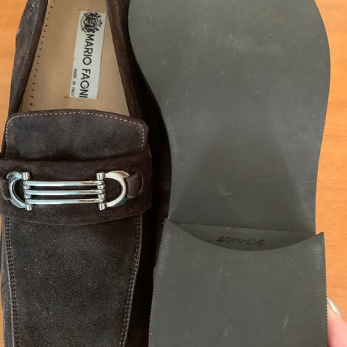 Mario Fagni men's shoes new, pack of 2, brown and black suede