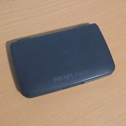 Sigma PC9510 pocket calculator used, foldable with 8-digit display
