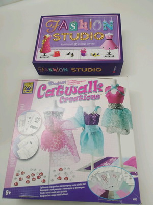 Fashion studio design, two girls' toys slightly used
