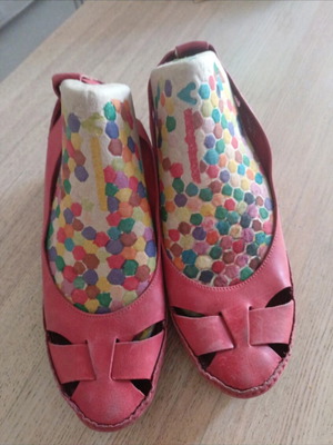 Clarks platform sandals used, size 41, coral color