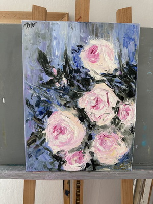 Πρωτότυπος Πίνακας Ζωγραφικής Rosa Ελαιογραφία σε καμβά 30x40 εκ Καινούργιο