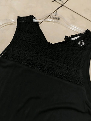 H&M Sleeveless Shirt Black Like New Size S