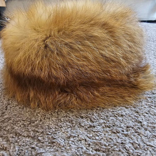 Fur hat used, brown, bought from Kastoria
