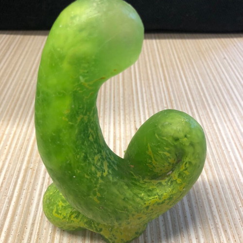 Solid artistic glass sculpture