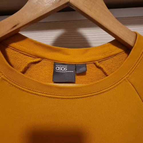 ASOS long sleeve shirt, orange, size M
