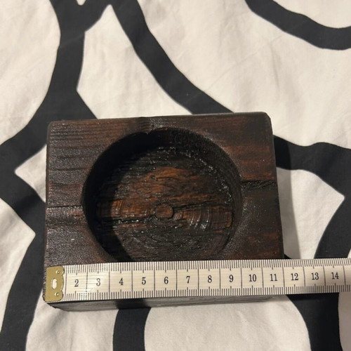 Handmade wooden ashtray new, made of kourmaria wood