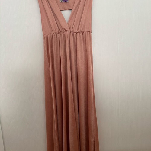 Pink maxi romantic dress Moutakis used, size M
