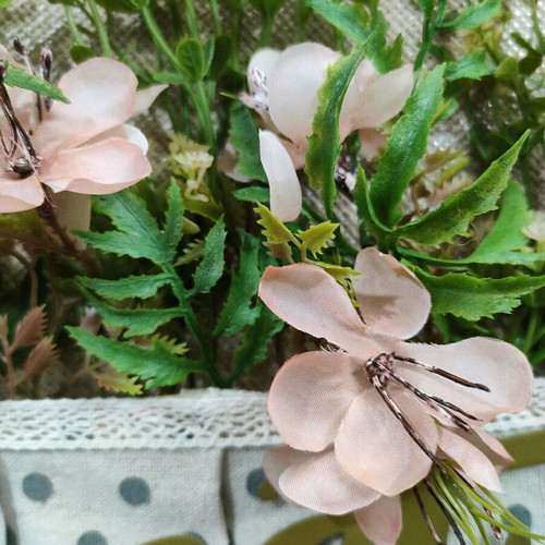 Handmade door decoration new with fabric and flowers