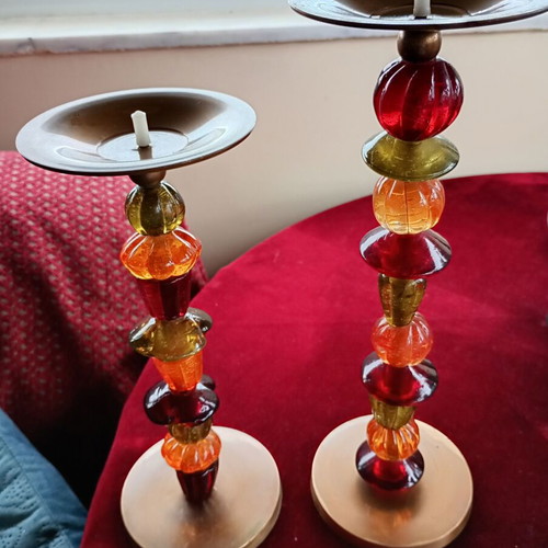 Brass candlesticks like new, set of 2 pieces