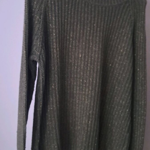 Nice Things sweater green with gold thread like new