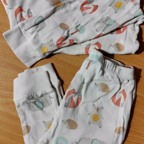 Zara pajamas 98 cm used, white multicolor