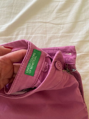 Benetton γυναικείο παντελόνι λιλά σαν καινούργιο, μέγεθος M 38 10