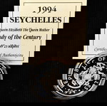  1994 SEYCHELLES - Lady of the Century, The Queen Mother ** Silver Proof coin ** w COA