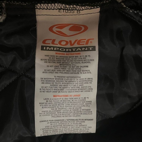 Clover women's motorcycle jacket like new, medium size with lining