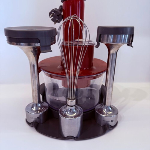 Kenwood kMix TriBlade HB891 multifunction hand blender used, red