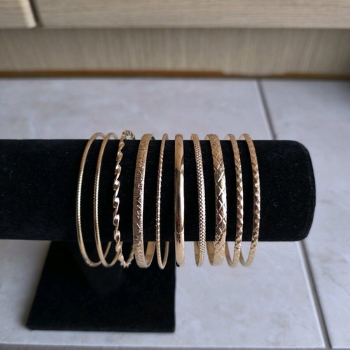 Women's bracelets new, pack of 10, gold color