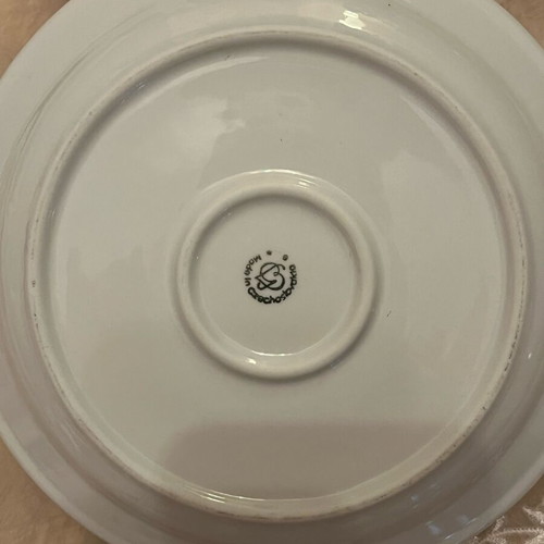 Slavkov Porcelain Butter Dish used with ornate multicolor pattern