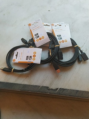 Καλώδια USB extension σετ 5 τεμαχίων, 2μ, καινούργια, High-Speed 2.0