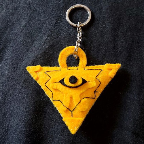 Yu Gi Oh Millennium Eye Keychain custom made, yellow