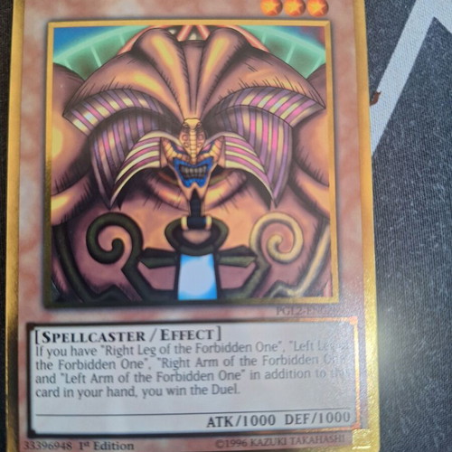 Exodia the Forbidden One PGL2-EN026 card like new, vintage Yu-Gi-Oh