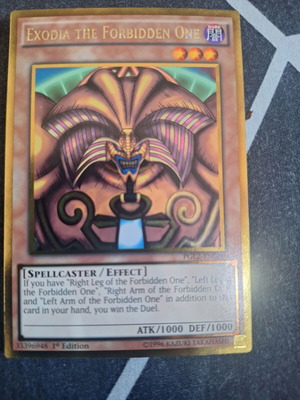 Exodia the Forbidden One PGL2-EN026 card like new, vintage Yu-Gi-Oh