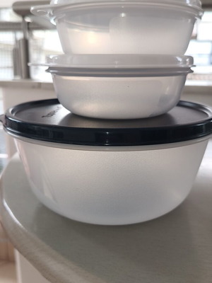 Tupperware set of three containers, new, 1.4L and two 300ml
