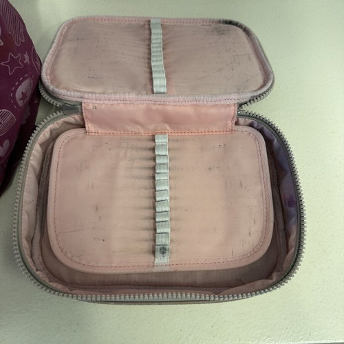 Kipling school bag like new with pencil case, purple color