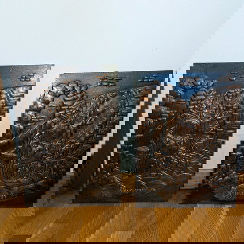 Медна картина употребявана, сцена от средновековието