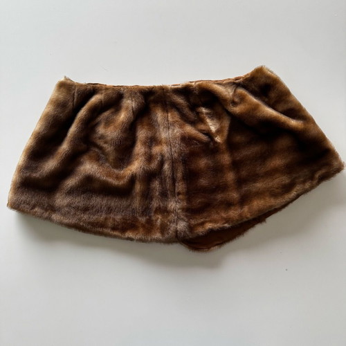 Vintage shoulder fur from natural fur like new, brown