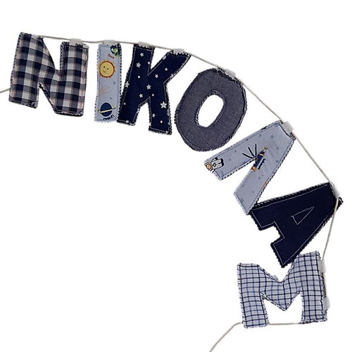 Name Banner for Boy with 7 Letters Handmade