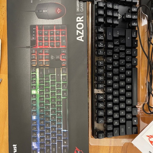 Trust GXT 838 Azor Gaming Keyboard and Mouse Set with RGB lighting like new