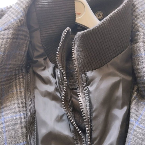 Sogo Italian wool men's coat with removable double collar