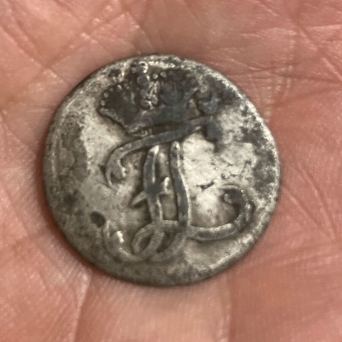 German 2 Albus Hesse-Cassel coin used, 178I, low silver content