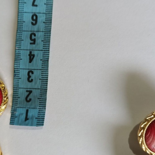 Buttons burgundy with gold, two sizes, new