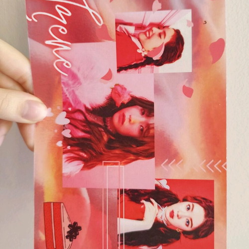 Red Velvet Irene postcard collage print like new