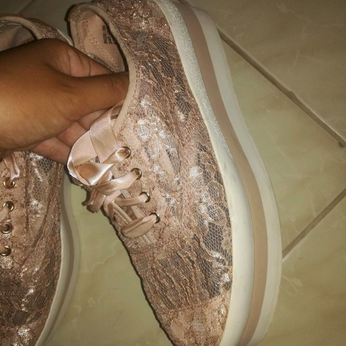 Joy and Mario lace beige sneakers used, size 39, with platform