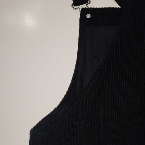 Corduroy black dress-salopette Bershka like new, size L