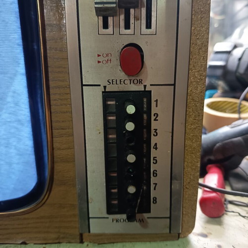 Vintage black and white TV