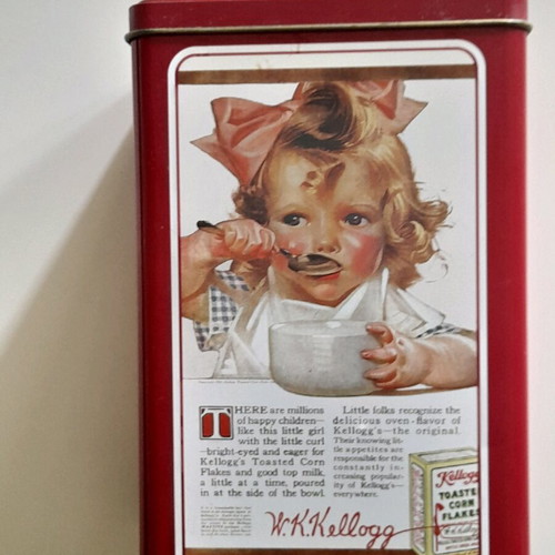 Kelloggs collectible metal tin like new